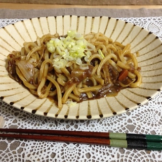 残りカレーでカレーうどん